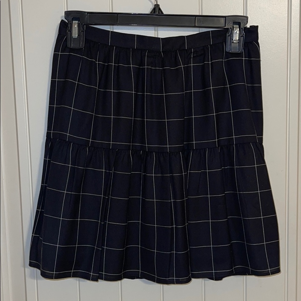 Madewell Windowpane drop waist skirt